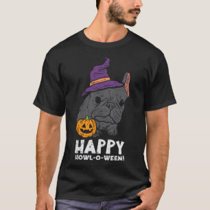 Bulldog Hexe Happy Howl O Wen Fun Halloween Hund T-Shirt
