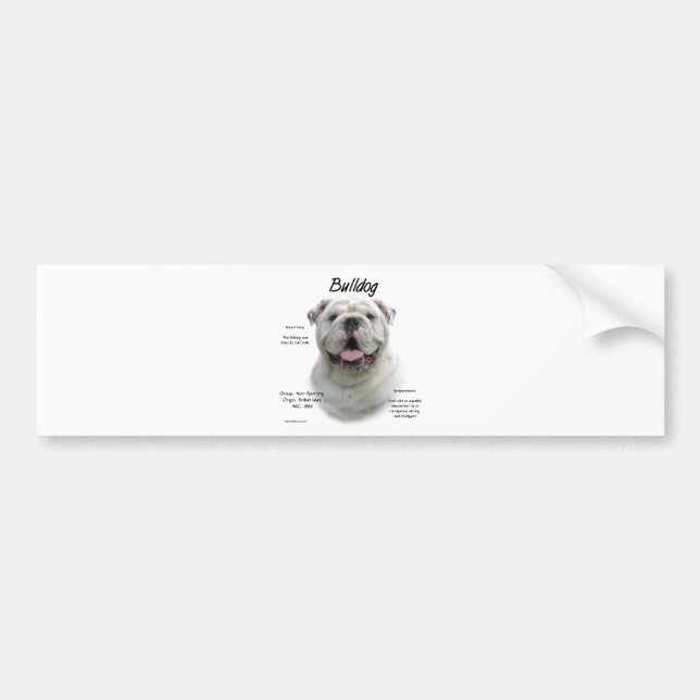 Bulldog-History-Design Autoaufkleber (Vorne)