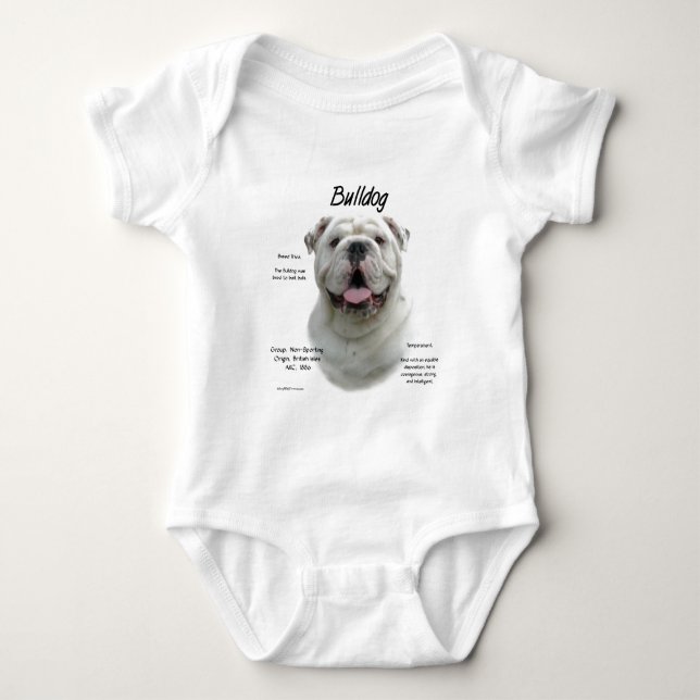 Bulldog-History-Design Baby Strampler (Vorderseite)