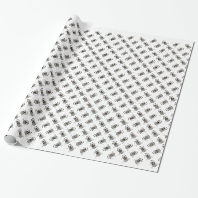 Bulldog-History-Design Geschenkpapier (Ungerollt)