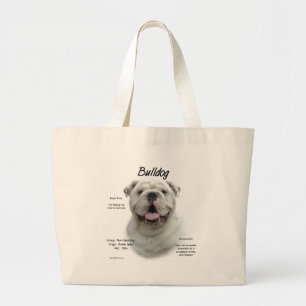 Bulldog-History-Design Jumbo Stoffbeutel