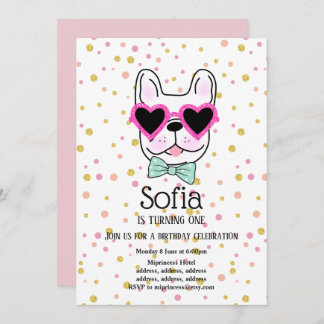 Bulldog, Hund, Haustier Geburtstagsfeier Einladung