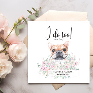 Bulldog-Hund Hochzeitcocktail Napkins Serviette