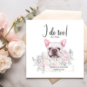 Bulldog-Hund Hochzeitcocktail Napkins Serviette