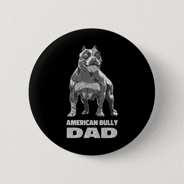 Bulldog Hund Lover American Bully Vater Button (Vorderseite)
