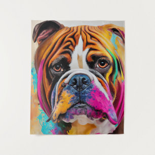 Bulldog Hund Niedliches Tier Wandteppich