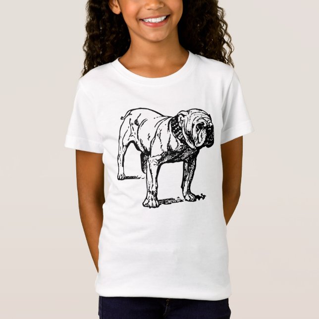 Bulldog Hund T-Shirt (Vorderseite)
