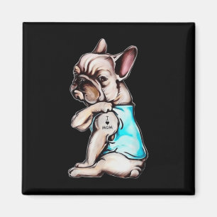 Bulldog Hund Tattoo I Liebe Mama Mütter Tag L Magnet
