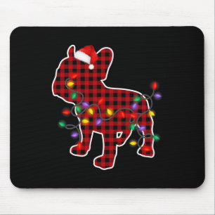 Bulldog Hund Weihnachtsmannmütze Weihnachten Pajam Mousepad