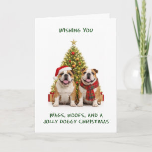 Bulldog Hunde Weihnachten