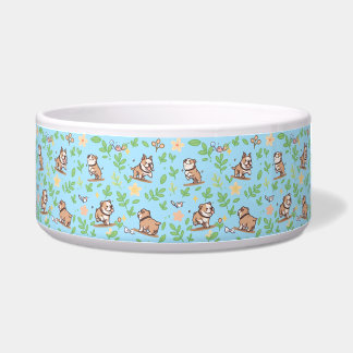 Bulldog-Hundefutterteller Soft Bloom Frühling Haus Napf