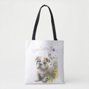 Bulldog-Hundemama-Blumenmuster