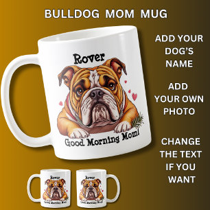 Bulldog, Hundename hinzufügen, Foto ändern Kaffeetasse