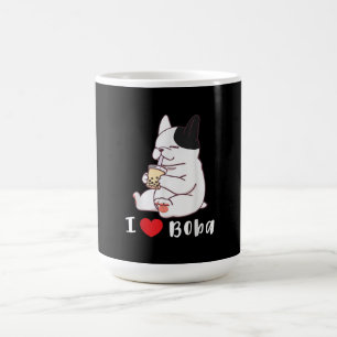 Bulldog-I-Liebe Boba Bubble Milk Tee Dog Cut Kaffeetasse