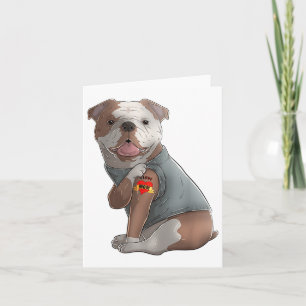 Bulldog I Liebe Mama Tattoo Hundeshirt Mutter Karte