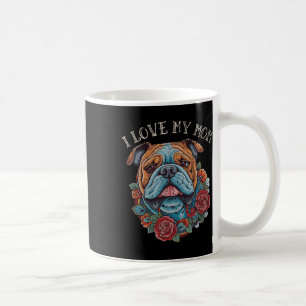 Bulldog I Liebe meine Mama Hund Tattoo Kaffeetasse