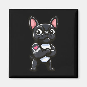 Bulldog I Liebe Oma Funny Dog Tattoo Magnet