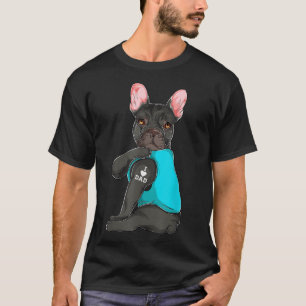 Bulldog I Liebe Vater Tattoo Apparel, Hund Vater T-Shirt