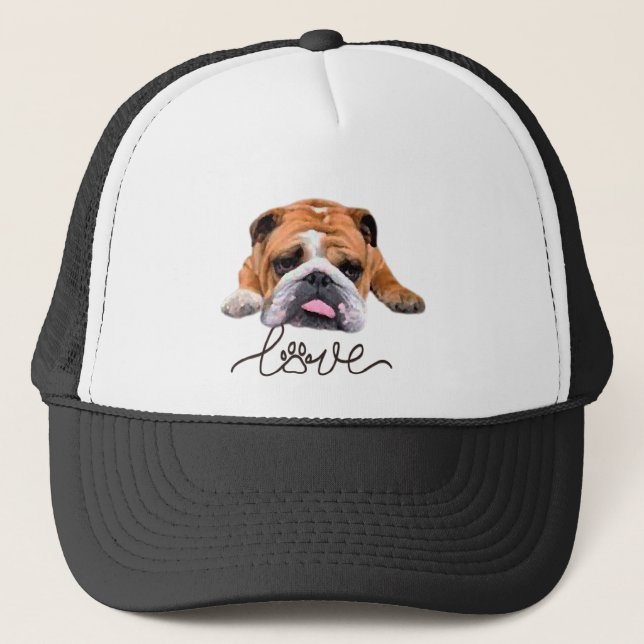 Bulldog, Illustrator-T - Shirt Truckerkappe (Vorderseite)