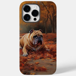 Bulldog im Herbst Leaves Fall Inspiriert Case-Mate iPhone 14 Pro Max Hülle