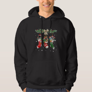 Bulldog in Christmas Socken Hoodie