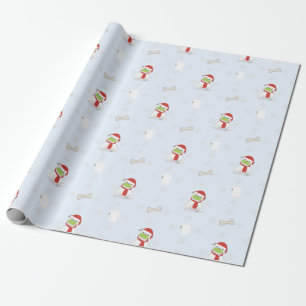 Bulldog in Face Mask and Tolet Paper Geschenkpapier