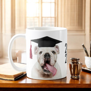 Bulldog in Grad Cap 2025 Grad Kaffeetasse