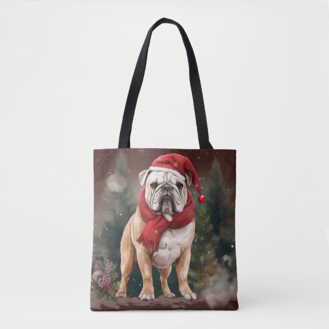 Bulldog in Snow Christmas (Vorderseite)