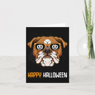Bulldog in Sungles Lazy Halloween Kostümhund Karte