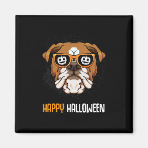 Bulldog in Sungles Lazy Halloween Kostümhund Magnet