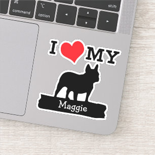 Bulldog-Individuelle Name Aufkleber