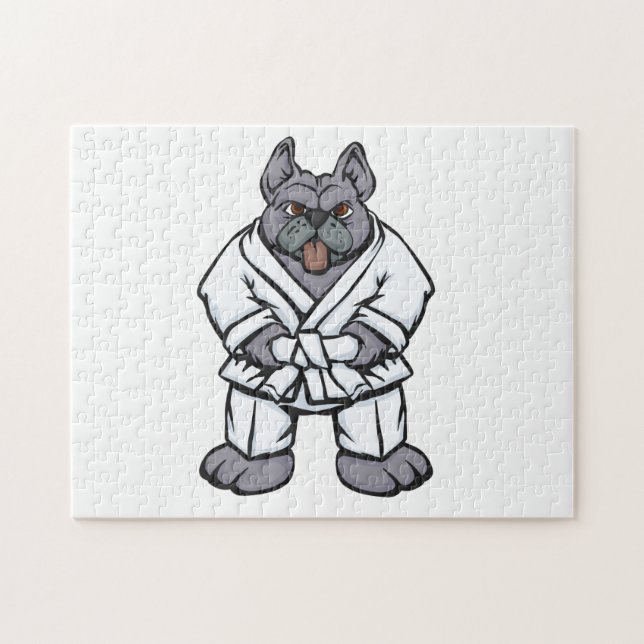 Bulldog-Jitsu| Hintergrundfarbe Puzzle (Horizontal)