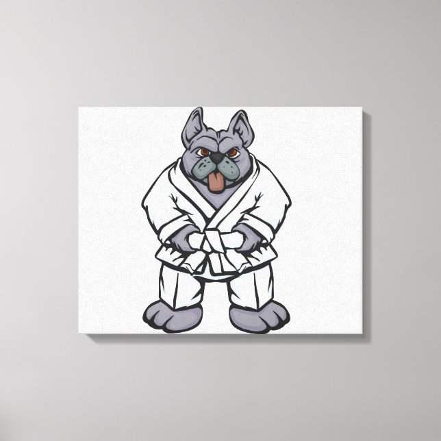 Bulldog jiu jitsu | Hintergrundfarbe auswählen Leinwanddruck (Vorderseite)