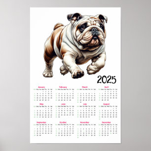 Bulldog-Kalender 2025 Poster