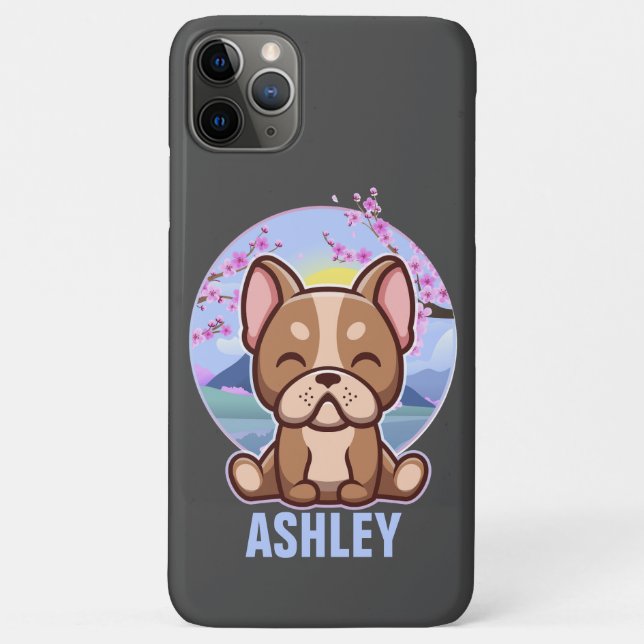 Bulldog Kawaii Niedliches Geschenk Hund Haustier Case-Mate iPhone Hülle (Rückseite)