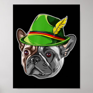 Bulldog Kids Boys Lederhosen Almhut Poster