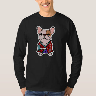 Bulldog Kimono Hund Niedliche Franzosen Frauen T-Shirt