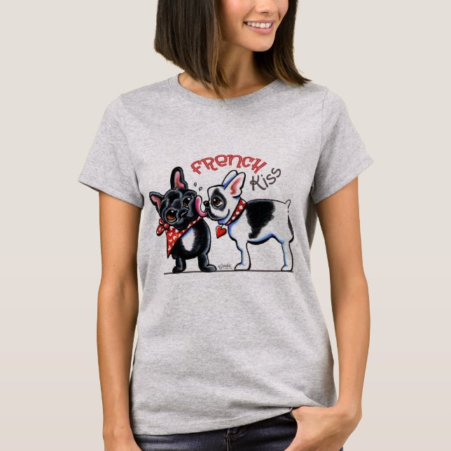 Bulldog Kiss T-Shirt (Vorderseite)