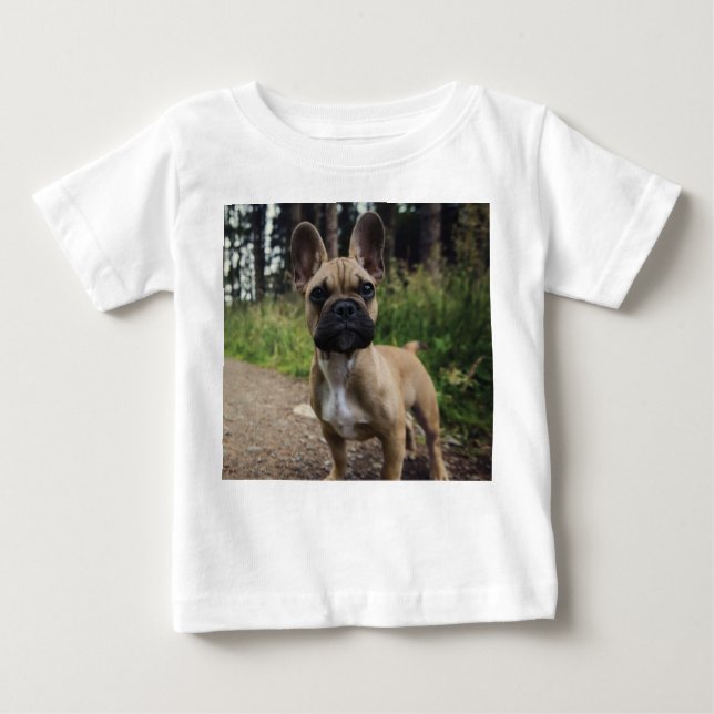 Bulldog-Kissen Baby T-shirt (Vorderseite)