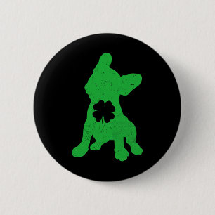 Bulldog Kleeblatt St Patrick Day Owner Frenchie Do Button