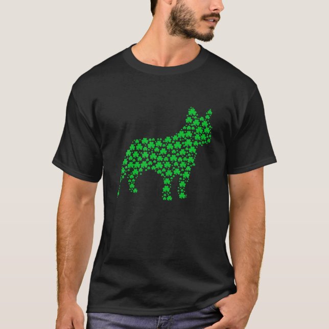 Bulldog-Kleeblatt St.Patrick's Day Puppy T-Shirt (Vorderseite)