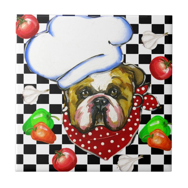 Bulldog-Koch Fliese (Vorderseite)