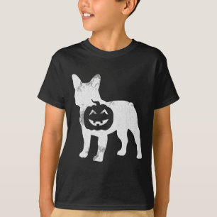Bulldog Kürbis Fauler Halloween-Kostüm Süßer Hund T-Shirt