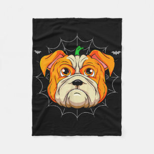 Bulldog-Kürbis Fleecedecke