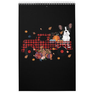Bulldog-Kürbiswagen Thanksgiving Halloween-Geschen Kalender