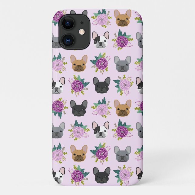 Bulldog-Lavendel Case-Mate iPhone Hülle (Rückseite)