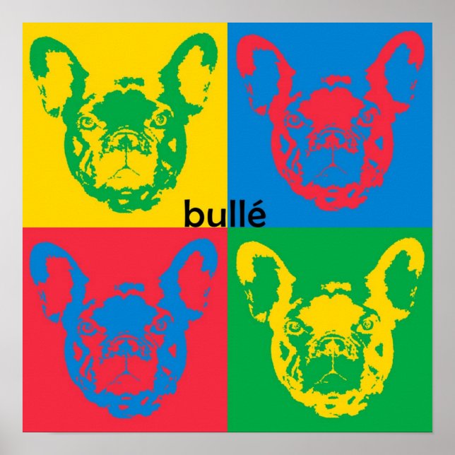 Bulldog-Leinwand Poster (Vorne)