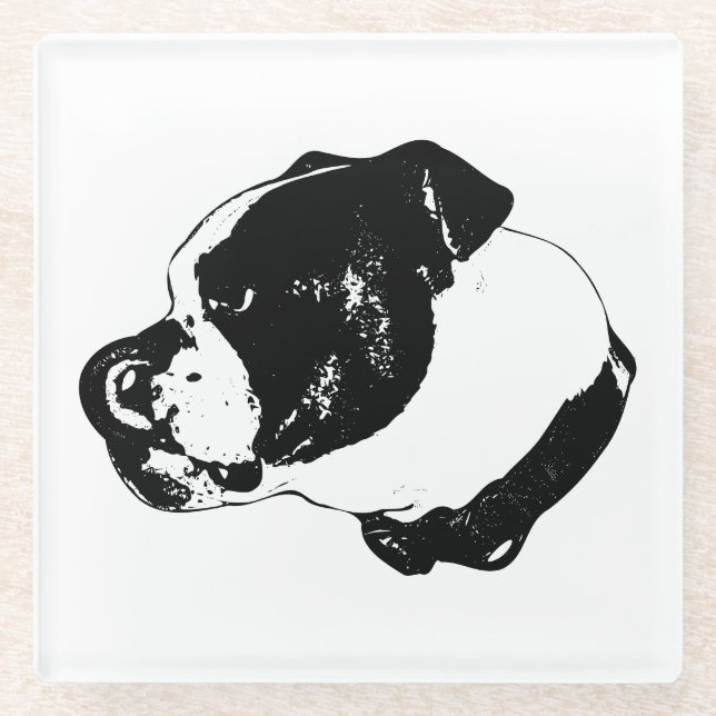 Bulldog Lick Stone Untersetzer (Vorderseite)