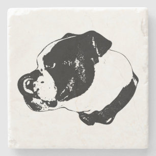 Bulldog Lick Stone Untersetzer