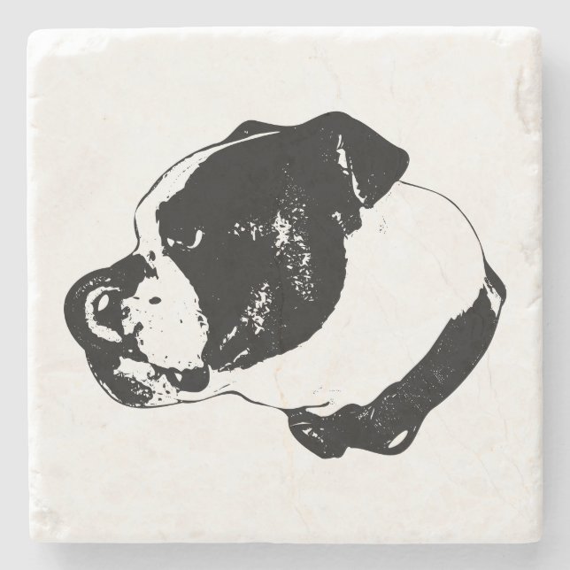 Bulldog Lick Stone Untersetzer (Vorderseite)